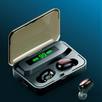 

Wireless Headphones HIFI Stereo LED Display Fingerprint Touch HD Call In-ear Bluetooth 5.0 Earphone Can Charge Mobile Phones