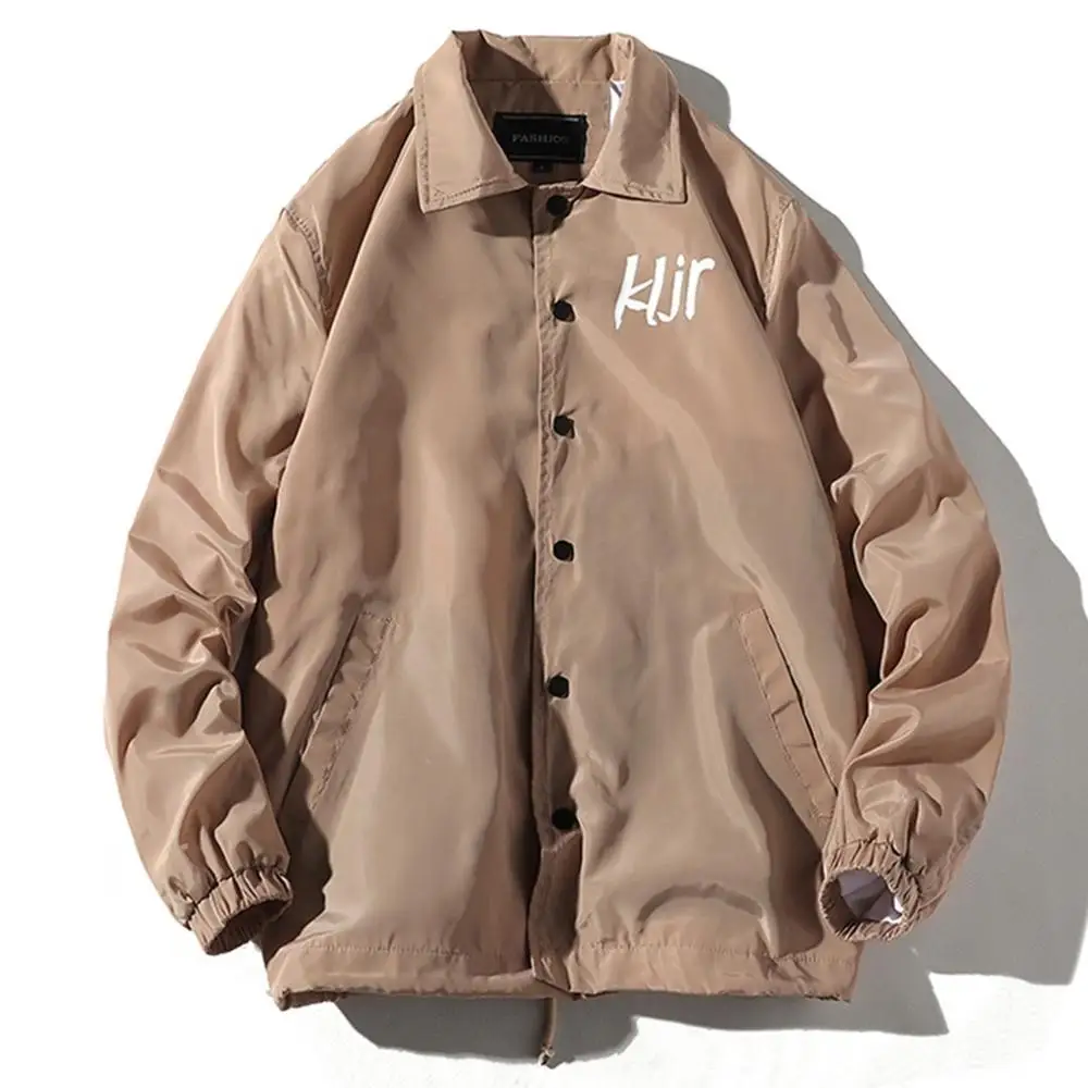 Men's Long Sleeve Shirt New Style Fashionable Loose Lapel Coat Large Comfortable Solid Color Coat Outdoor Sport Jacket Coat