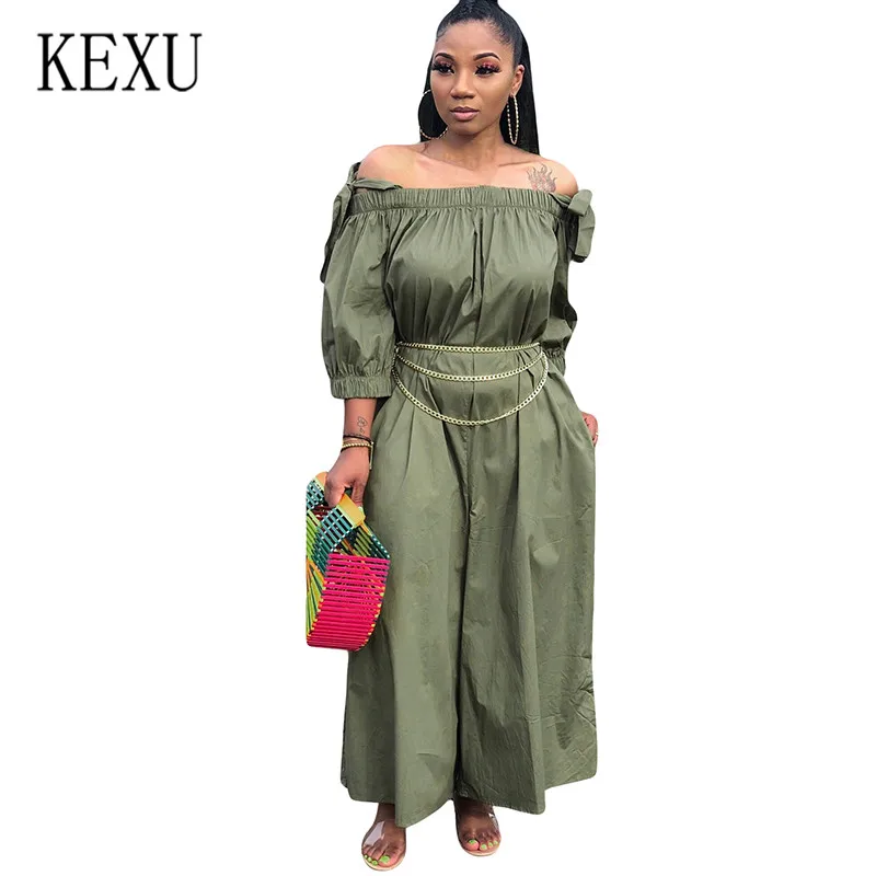 

KEXU Spaghetti Strap Strapless Women Casual Loose Long Rompers Elegant Sleveless Hollow Out Femme Wide Leg Jumpsuits Overalls