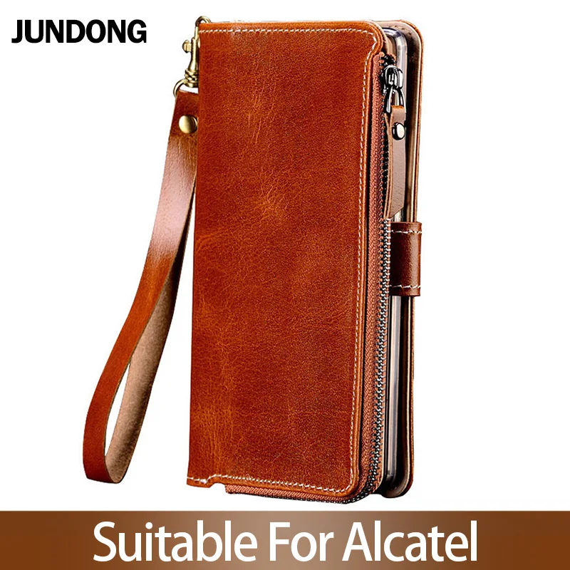 

For Alcatel X1 S1 1C 3 3L 2019 A30 7 C7 A7XL Pixi 4 5.0 Case Multifunction Wallet Phone Bag High Quality Purse With Card Pocket
