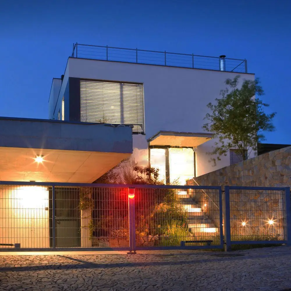 Звуковая сигнализация на солнечной батарее стробоскосветильник с 6 светодиодами