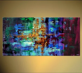 

Hand Painted Acrylic Abstract Bright Color Oil Paintings Canvas Best Painting Quality Oil Painting Wholesale Art Beauty Quotes L