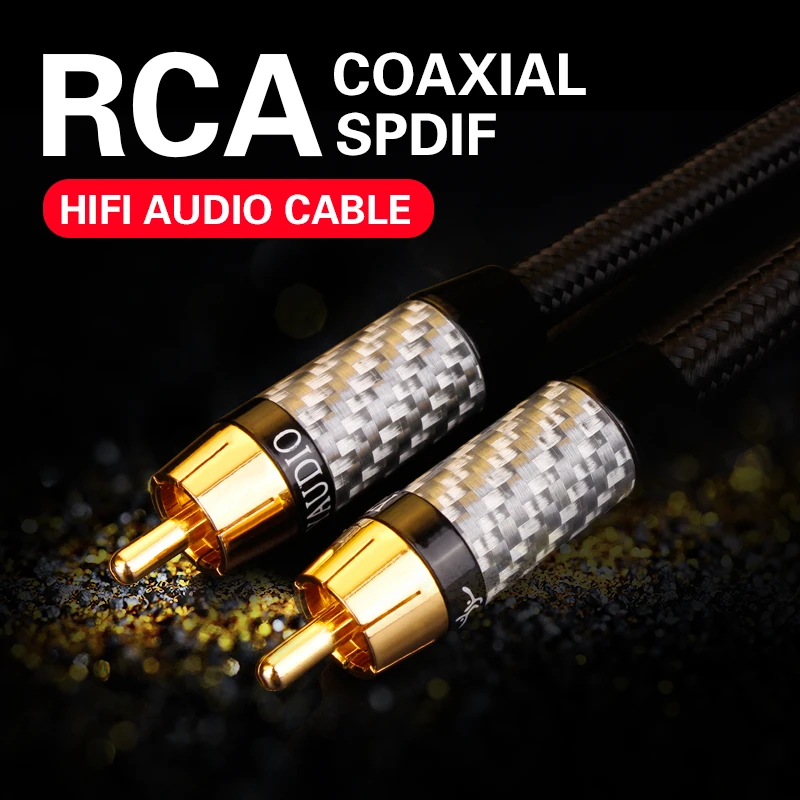 RCA мужской цифровой коаксиальный кабель стерео аудио оплетенный 1 м 2 3 5