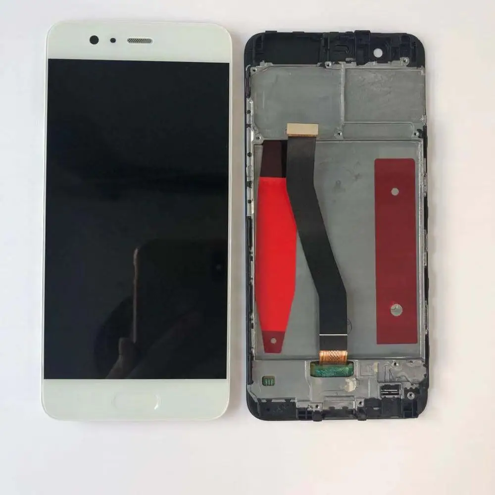Для HUAWEI P10 дисплей ЖК сенсорный экран с рамкой для HUAWEI P10 ЖК-дисплей с отпечатком пальца 5,1 дюймов VTR-L09 L10 L29