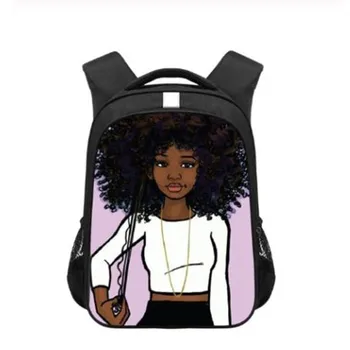 

Fashion African Schoolbag Backpack for Children Art Black Girls Printed Teenager Girls Boys School Bag Students Cute Book Bag
