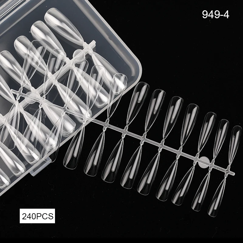 HNUIX 240pcs Long Coffin False Nails Ballerina Nail Tips Full Cover Acrylic Clear Nails Natural False Nails For Gel Nails tool HNUIX 240pcs Long Coffin False Nails Ballerina Nail Tips Full Cover Acrylic Clear Nails Natural False Nails For Gel Nails tool