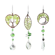 Хрустальный кулон в форме сердца с деревом жизни, уличное украшение для сада, Радужное украшение, креативное украшение для дома, кулон Хрустальный кулон в форме сердца с деревом жизни, уличное украшение для сада, Радужное украшение, креативное украшение для дома, кулон