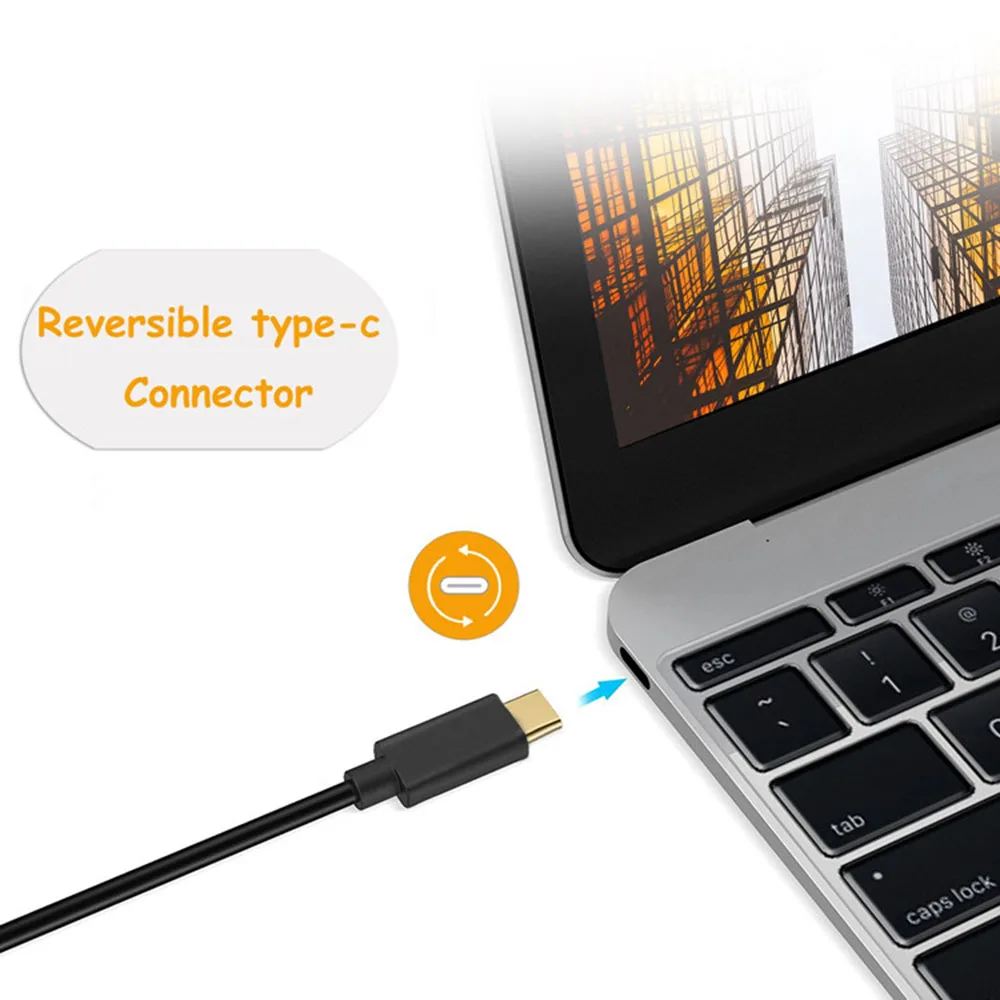 Кабель удлинитель type C для DVI USB USB3.1 4k * 2k преобразования HD 1 8 m MacBook Pro 2016 2017 Galaxy S8 Note8