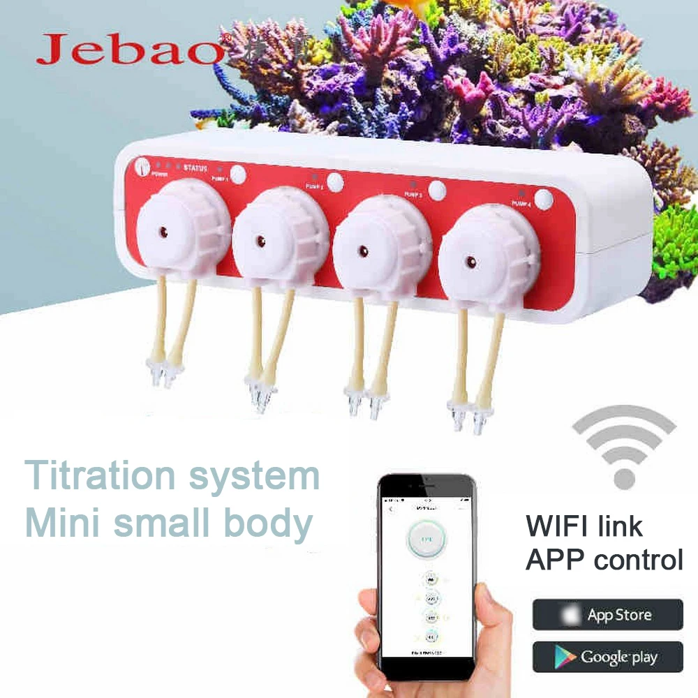 JEBAO Wifi Dosing Titration Pump DOSER3.4 Automatic Manual Control Infusion Machine Peristaltic Metering Machine for Marine Reef