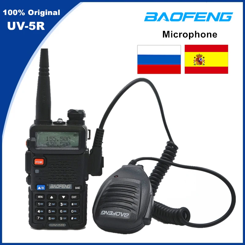 Baofeng оригинальный Портативный CB радио микрофон Динамик ручной PTT для иди и болтай