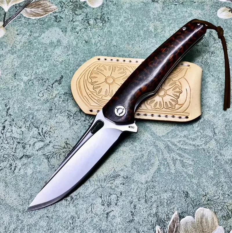 M390 Steel Blade snakewood handle folding knife Tactical Survival hunting camp Pocket EDC Tools knives | Инструменты