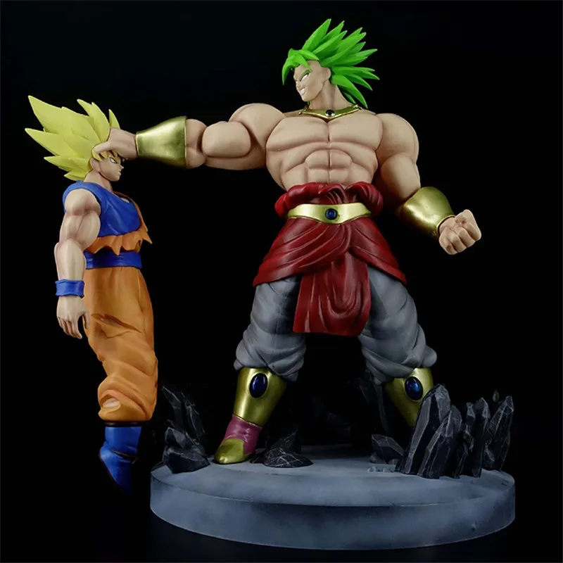 Аниме Dragon Ball Супер Saiyan Broli против Сон Гоку сцены статуя ПВХ фигурка Коллекция Модель игрушки куклы Подарки - Цвет: no box