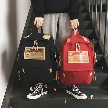 

Women Men Travel Backpack Canvas Rucksack Casual Male Mochila Escolar Girls Laptop Shoulder School Bags for teens 2019 Book Bag