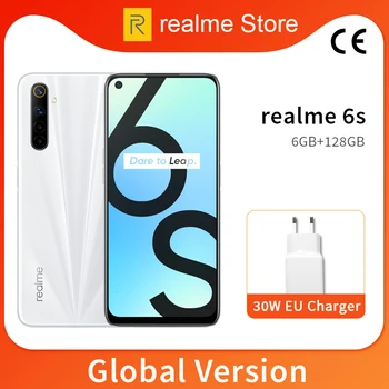 

Global Version realme 6s 6GB 128GB Mobile Phone 6.5'' 90Hz Screen 48MP AI Quad Camera 4300mAh 30W Flash Charge NFC Cellphone