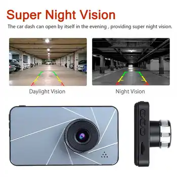 

Hot 1080P 4.39" Dual Lens Automatic Vehicle Video Recorder Dash Cam Dashcam Touch Screen Car DVR Rear View Camera 170 Degree