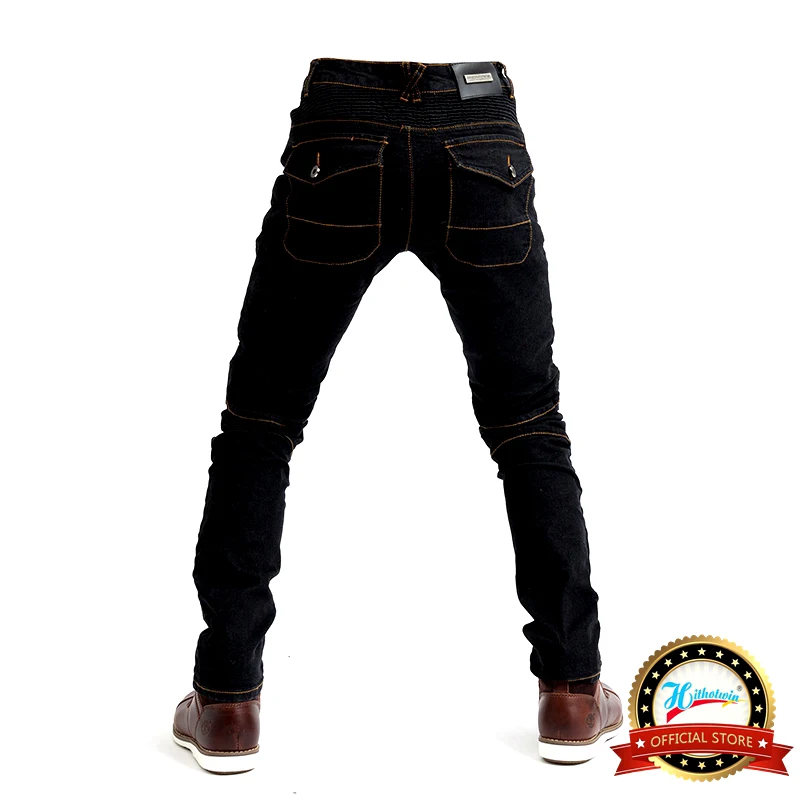 Мужские мотоциклетные джинсы с перьями, стандартная версия, брюки для езды на автомобиле, мотоциклетные защитные штаны