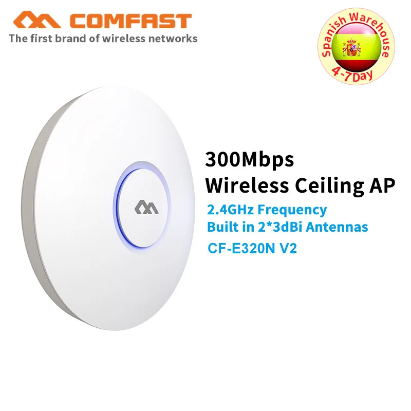 Comfast Крытый беспроводной потолок AP 300 м wifi маршрутизатор Openwrt WiFi точка доступа AP 6dbi антенна 48 в POE сигнал Wi-Fi усилитель AP