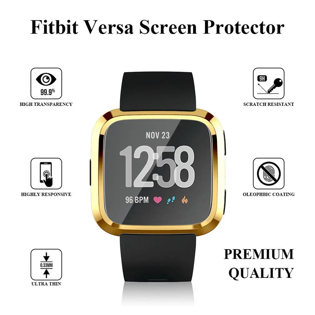 Подходит для Fitbit Versa защитный чехол все включено покрытие экрана ТПУ анти-падение против царапин Мягкий защитный чехол
