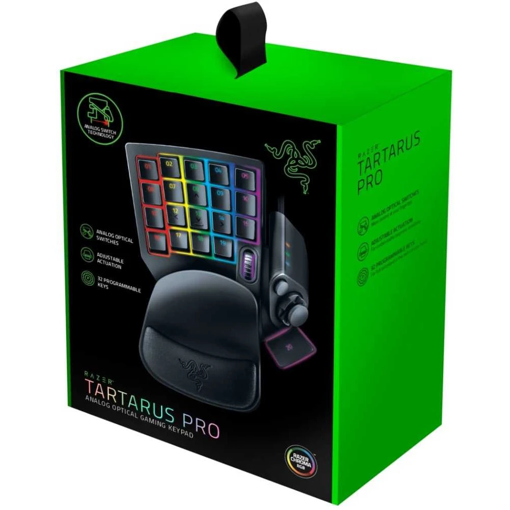 RAZER Tartarus Pro Gaming Unit, USB, with Wrist Rest, without