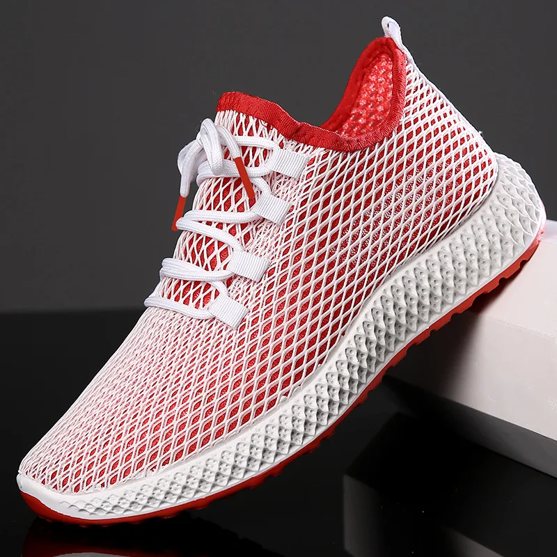 

2019 Trend Versatile Casual Shoes Men Mesh Breathable Comfortable Flat-Style Fly Woven Athletic Shoes