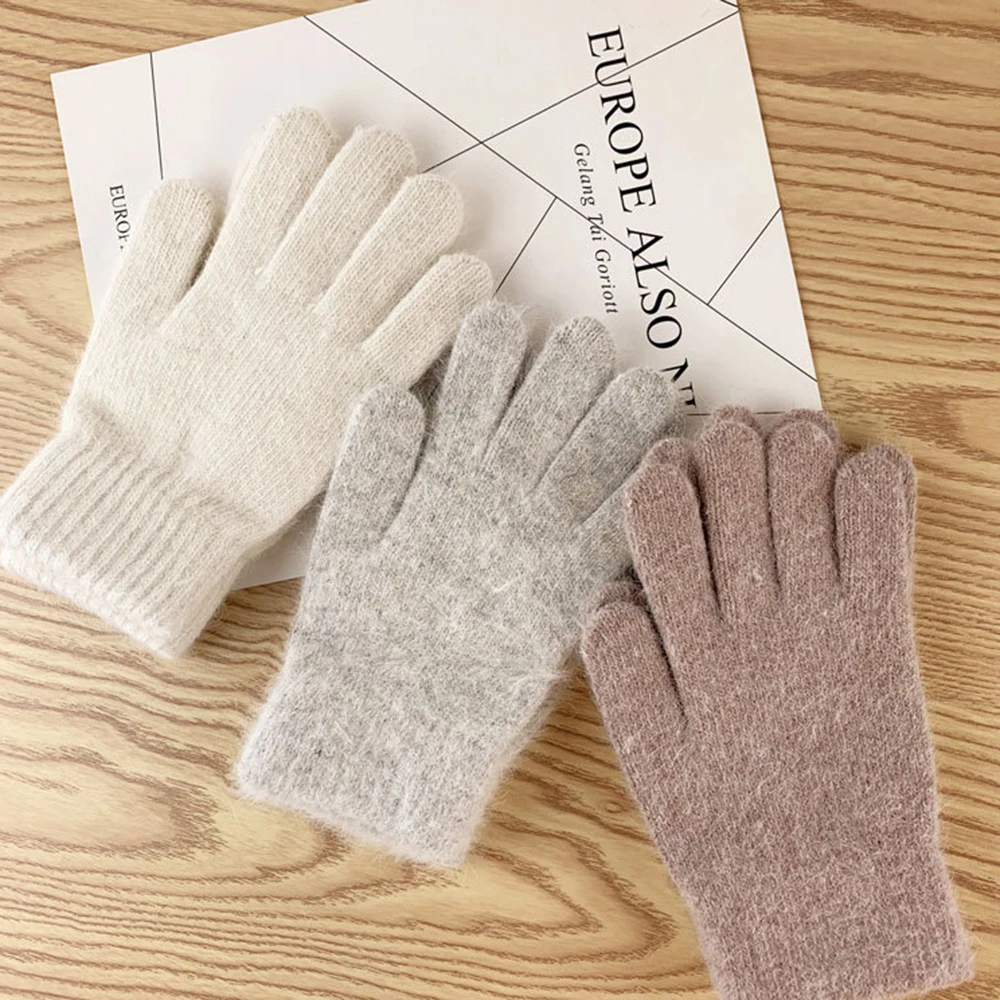 

Hot Sales Winter Plush Gloves Unisex Wool Warm Cycling Gloves Fashion Girl Winter Outdoor Mittens Accessories