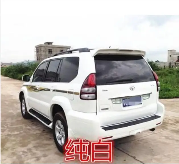 АБС-пластик, автомобильный заднее крыло багажника выступ Спойлеры для Toyota Prado FJ120 2700 4000 спойлер 2003 2004 2005 2006 2007 2008 2009 - Цвет: Pure white