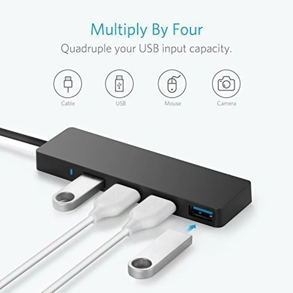 4 портовый USB 3 0 Ultra Slim центр данных для Macbook Mac Pro/mini iMac Surface Pro XPS ноутбук флеш