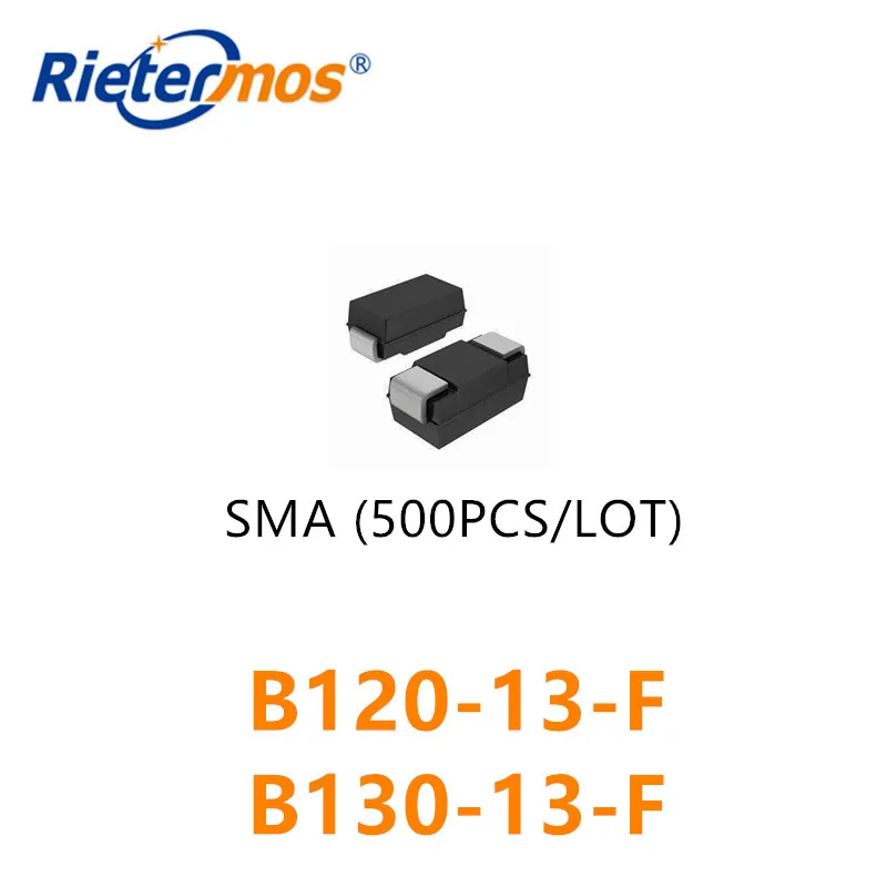

500PCS B120-13-F B120 B130-13-F SMA DO-214AC 5000PCS/REEL