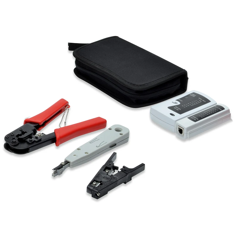 Linkwylan-kit de Ferramentas de Rede Conjunto Rj11 Rj12 Rj45 Ferramenta de Friso Lsa Decapador de Cabo Testador - Imagem 5