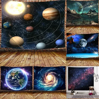 

Galaxy Printed Tapestry Mysterious Wall Hanging Tapestry Star 3d Digital Printed Wall Art Background Home Decor 150x130cm
