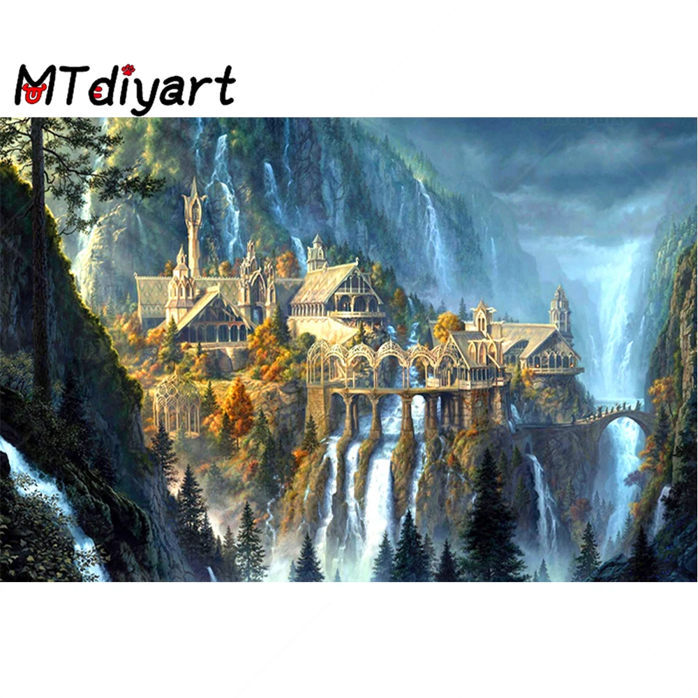 Diamond Painting 5D Kit Elf Country Forest scenery Wall Stickers Embroidery Art Set Home Decoration Round Square Rhinestone | Дом и сад