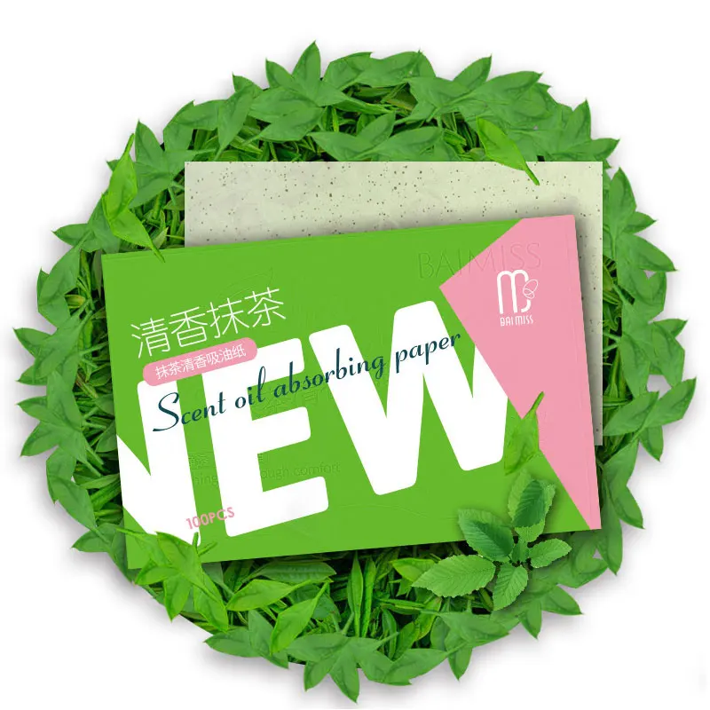 Мятный ароматизатор, масляные листы, De-смазочное масло-control, портативная Экологически чистая масляная набивная бумага - Количество: green tea