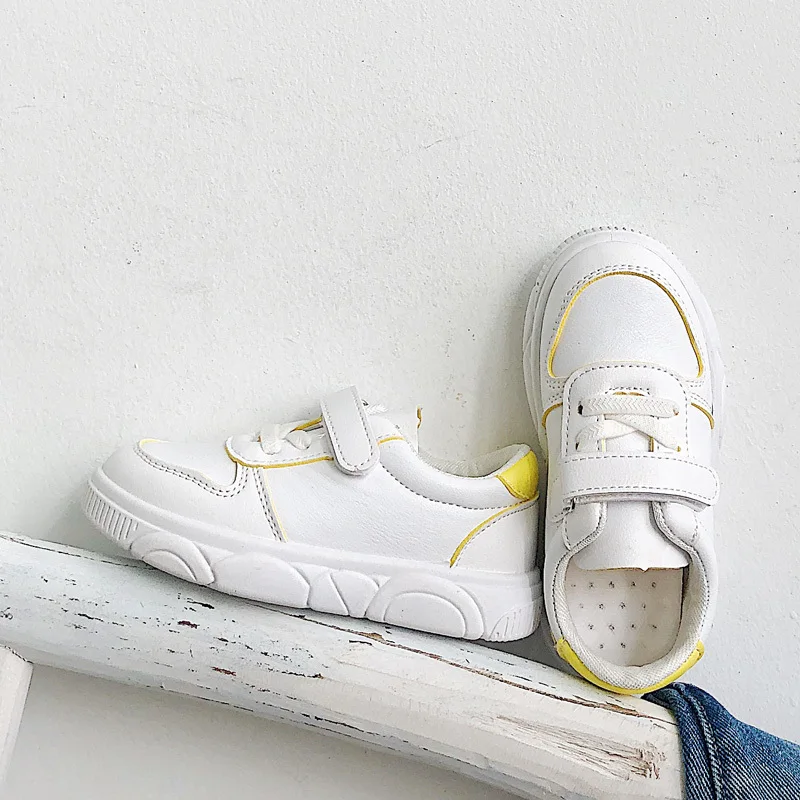 

2019 Autumn Kid's Shoes Casuals Lace-Up Solid Shallow Round Toe Neutral Flat Heels Non-slip DDT-1976