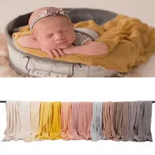 NEW!40*180cm Baby Photography Blanket Wraps Newborn Basket Filler Background Newborn Photography Props Backdrop Fabrics 18 Color