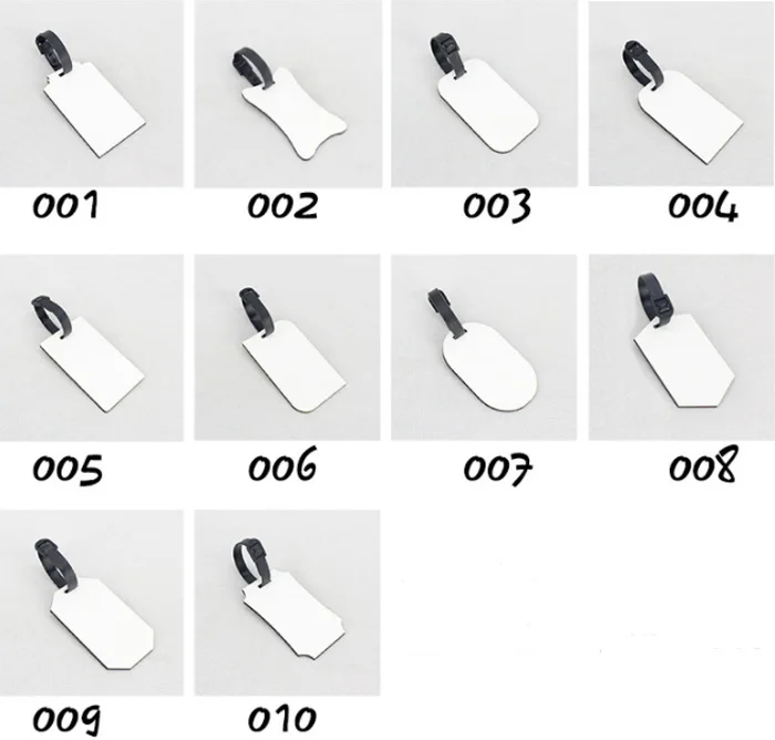 

Double side print MDF Luggage wooden tag Sublimation blank heat press baggage ID tag 10 pieces/lot