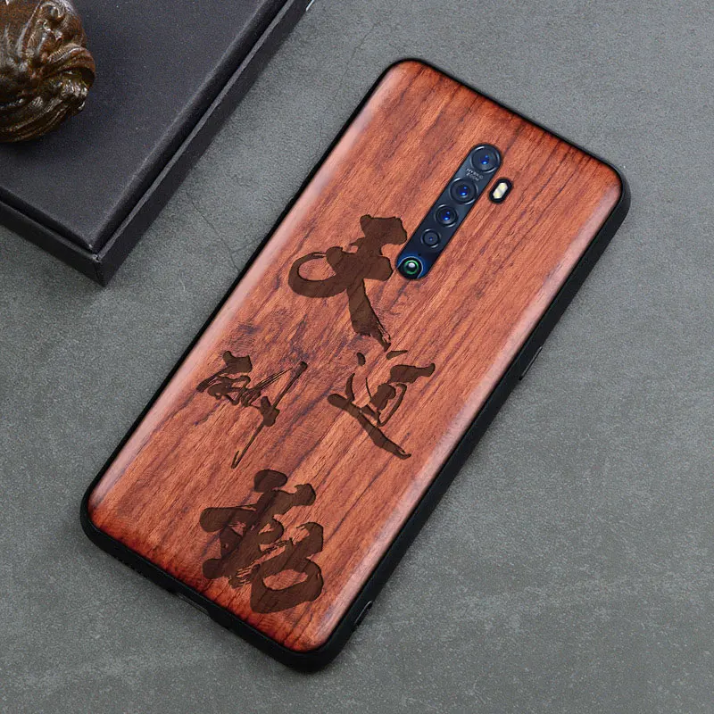color 9 Новинка, чехол для OPPO Reno 2, тонкая деревянная задняя крышка, TPU бампер, чехол для OPPO Reno 2 Reno2, чехол для телефона s - Цвет: color 9