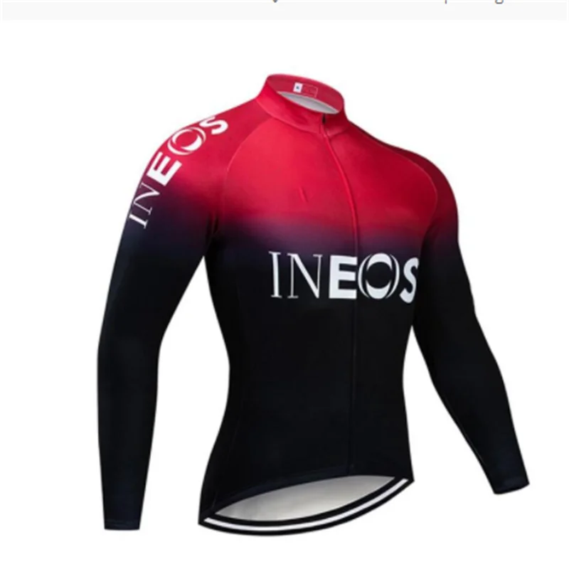 Ineos Professional Cycling Jersey for , MTB for Men's Summer Cycling, Men Short Full Zipper Polyester Long sleeve