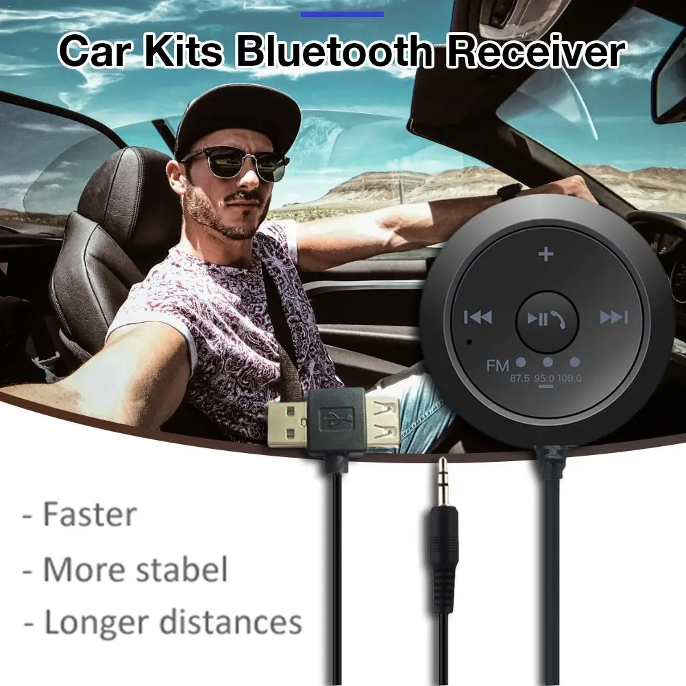 Плеер FM передатчик автомобильный Bluetooth AUX аудио музыкальный приемник Автомобильный приемник Поддержка U диск Hands Free беспроводной телефонный адаптер# M2