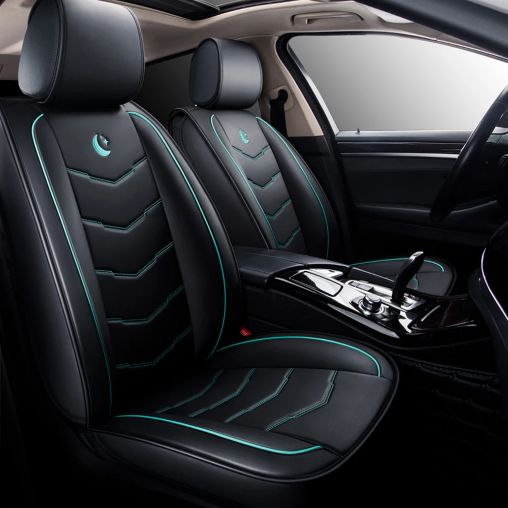 

US Universal 5-Seat Car PU Leather Covers Cushion Front+Rear Car Seat Cover for Toyota Corolla for Mazda CX-3 Car Accessorise