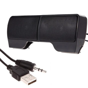 

Portable Clip-On USB Powered Stereo Speaker Soundbar for Notebook Laptop PC Desktop Tablet
