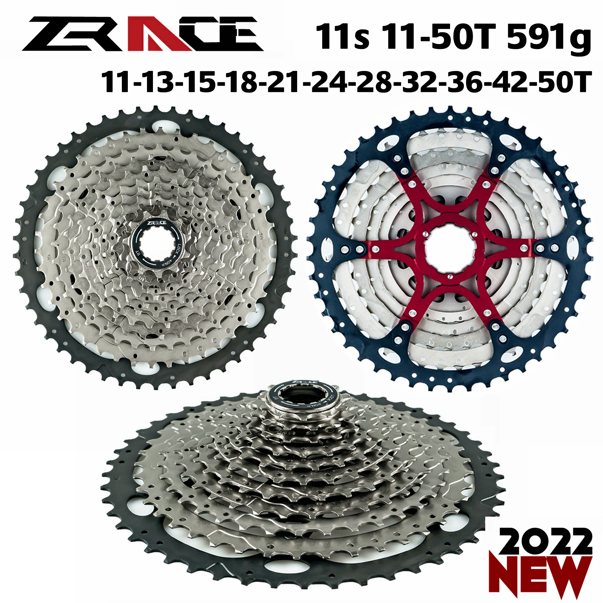 ZRACE Chainrings 32T 34T 36T 38T Cassette 42T 46T 50T 52T Chains 1x10 speed 1x11 Speed Big Cassette 4kit bicycle cassette bicycle sprocket gear