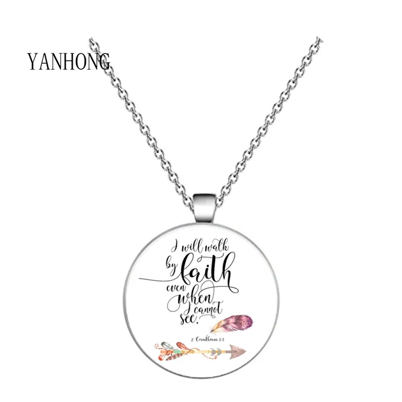 Popular jewelry biblical verse necklace &quotquiet know I am God&quot pendants Psalm 46:10 quotes handmade women | Украшения и