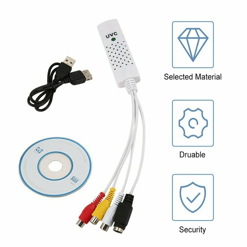 USB Easycap o Карта видеозахвата VHS на DVD ТВ тюнер конвертер адаптер для Win7 8 XP Vista| |
