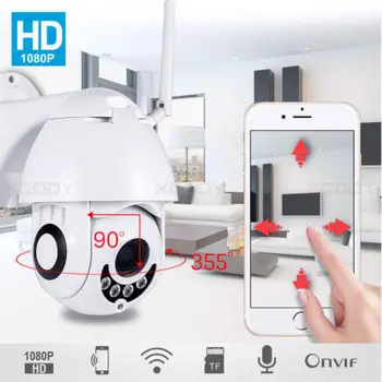 

1080P PTZ Wireless WIFI IP Camera Outdoor Waterproof Speed Dome Night Vision 2MP Home Security Surveillance Camera