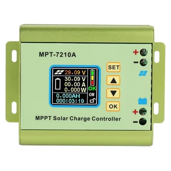 

MPT-7210A Aluminum Alloy LCD Display MPPT Solar Panel Charge Controller for Lithium Battery