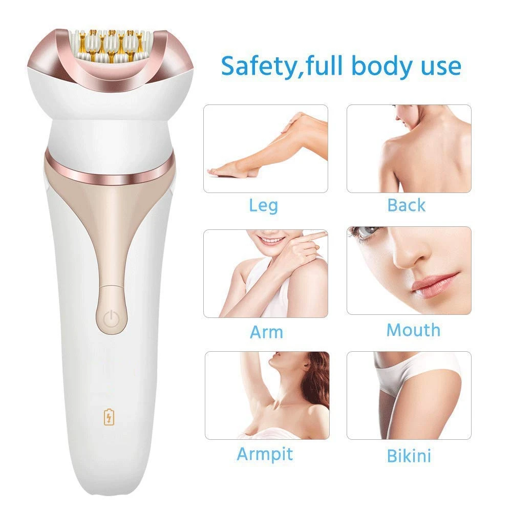 Electric shaver body hair trimmer hair removal epilator facial hair epilator Original 4in1 Women Electric Epilator For Facial & Body Electric Shaver Bikini Trimmer Lady Razor Leg Underarm Hair Removal