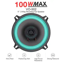 1 шт. 5 дюймов 100 Вт Универсальный Автомобильный HiFi коаксиальный динамик Автомобильный Дверной аудио музыкальный Стерео полный диапазон частот автомобильный динамик
