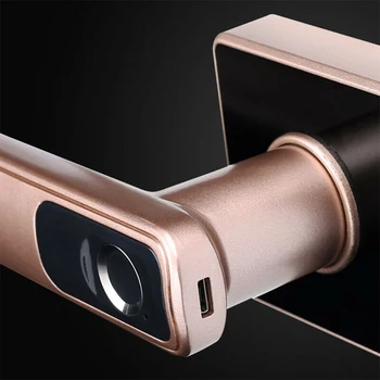 

With Keys Biometric LED Indicator Smart Electronic Door Security USB Charging Semiconductor Fingerprint Lock Home Sensitive