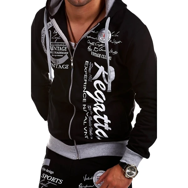 60% OFF ZOGAA Men Track Suit Set Breathable Hoodies Set Boy Outfits Long Length Brand Printing Men Sweat Suit Mens Sets Clothes 2018