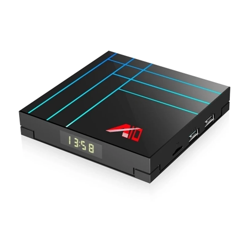 A10 Smart Android 9,0 ТВ приставка Rk3318 четырехъядерный 64 бит 4 ГБ/32 ГБ Uhd 4K Vp9 H.265/H.264(ЕС Plug